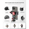 imageUBeesize Metal Phone Tripod Mount Cold Shoes with Arca QR Base 3 Control Knob 360 Cell Phone Tripod Adapter for iPhone Samsung Desktop Tripod Smartphone Holder for Video Streaming Vlogging RigMetal