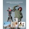 imageUBeesize Metal Phone Tripod Mount Cold Shoes with Arca QR Base 3 Control Knob 360 Cell Phone Tripod Adapter for iPhone Samsung Desktop Tripod Smartphone Holder for Video Streaming Vlogging RigMetal