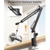 imageUBeesize Overhead Camera Mount with 360 Adjustable Arm ampamp Phone Holder for TikTok Live Streaming Photography Studio Content Creation Desk Mount for DSLR CamerasWebcamiPhoneRing LightMicrophone