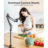 imageUBeesize Overhead Camera Mount with 360 Adjustable Arm ampamp Phone Holder for TikTok Live Streaming Photography Studio Content Creation Desk Mount for DSLR CamerasWebcamiPhoneRing LightMicrophone