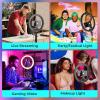 imageUBeesize Pro LED Ring Light Tripod with Phone Holder ampamp Casters Adjustable Overhead PhoneCamera Mount for iPhone Video Recording Live Streaming Cooking Mobile Stand with Light ampamp TripodFixed Base