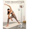 imageUBeesize Selfie Stick Tripod for iPhone and Android 52 Extendable Phone Tripod Stand with Remote Portable Selfie Sticks with Phone Holder for Video Recording ampamp TravelWhite