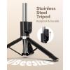 imageUBeesize Selfie Stick Tripod for iPhone and Android 52 Extendable Phone Tripod Stand with Remote Portable Selfie Sticks with Phone Holder for Video Recording ampamp TravelBlack