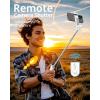 imageUBeesize Selfie Stick Tripod for iPhone and Android 52 Extendable Phone Tripod Stand with Remote Portable Selfie Sticks with Phone Holder for Video Recording ampamp TravelWhite