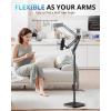 imageUBeesize Tablet Stand Holder for Bed ampamp Floor 97LB Heavy Duty Adjustable iPad Stand 360 Swivel Stretchable Arm Compatible with iPad Pro Air Mini 12997 Kindle Cell Phones 4913Heavy Base