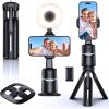 imageUBeesize Auto Face Tracking Tripod with Adjustable Desk Tripod 360 Rotating vlogging kit for iPhone with Remote ampamp Gesture Control Rechargeable Selfie Fill Light No App Required