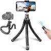 imageUBeesize Extendable Phone Tripod Flexible Tripods with Remote 3 in 1 Selfie Stick with Gopro Mount iPhone Stand for Recording Volgging Live Streaming Fit for Cell Phones Canon Sony CamerasRegular