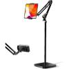 imageUBeesize Tablet Stand Holder for Bed ampamp Floor 97LB Heavy Duty Adjustable iPad Stand 360 Swivel Stretchable Arm Compatible with iPad Pro Air Mini 12997 Kindle Cell Phones 4913Heavy Base