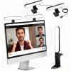imageUBeesize Video Conference Lighting LED Streaming Light for Video Calls Webcam Light with Adjustable Monitor Mount Zoom Lighting for Computer Laptop Ring Light for Video Recording Double KitRounded Bar Light