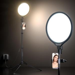 imageUBeesize 12quot Ring Light with 62quot Tripod Stand Professional Big Ring Light with Phone Holder and Remote Full Screen Lighting for Makeup Live Stream YouTube Video Recording Photography10in