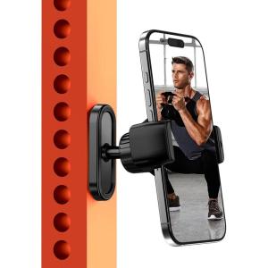 imageUBeesize Gym Magnetic Phone Holder 1Sec Install 360 Adjustable Ball Joint and Durable Base Universal Magnetic Phone Mount with Smartphones Works on Any Surface Metal Plate IncludedPhone Clip