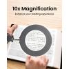 imageUBeesize 10X Magnifying Glass with Light and Stand Lighted Magnifying Glasses for Close Work Reading Crafts Jewelry Sewing Soldering Desk Lamp with Clamp with Adjustable Brightness