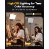 imageUBeesize 2Pack LED Video Light Kit 30006500K Dimmable Photography Studio Lights with Tripod Stand ampamp Phone Holder Video Recording ampamp Streaming Lighting for Makeup Gaming YouTubeVideo Light with Tripod