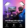 imageUBeesize 2Pack LED Video Light Kit 30006500K Dimmable Photography Studio Lights with Tripod Stand ampamp Phone Holder Video Recording ampamp Streaming Lighting for Makeup Gaming YouTubeVideo Light with Tripod
