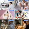 imageUBeesize 105in Laptop Ring Light with Stand and Phone Holder for Desk Zoom Lighting for Computer Video Recording Streaming Video Conference Video CallsRing Light