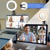 imageUBeesize 105in Laptop Ring Light with Stand and Phone Holder for Desk Zoom Lighting for Computer Video Recording Streaming Video Conference Video CallsRing Light