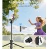 imageTONEOF 68quot Magnetic Tripod Black Bundle with 3000mAh Selfie Light 40 LED Phone Light with Clip ampamp Cold Shoe Mount for Video ConferencesCameraLaptopStreamingMakeup