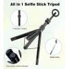 imageTONEOF 68quot Magnetic Tripod Black Bundle with 448 LED Magnetic RGB Selfie Light for MagsafePhonesVideo RecordingMakeupPhotos