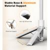imageTONEOF 68quot Magnetic Tripod White Bundle with 3000mAh Selfie Light 40 LED Phone Light with Clip ampamp Cold Shoe Mount for Video ConferencesCameraLaptopStreamingMakeup