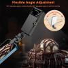 imageTONEOF 68quot Magnetic Tripod White Bundle with 60 LED Selfie Light Black with Metal Ring Rechargeable Remote ampamp 14 Screw ampamp Clip for iPhoneAndroidSelfieTravelLive StreamingRecording Video