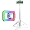imageTONEOF 66quot AutoOpen Phone Tripod Bundle with 448 LED RGB Magnetic Selfie Light for MagsafePhonesVideo RecordingMakeupPhotos