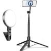 imageTONEOF 68quot Magnetic Tripod Black Bundle with 3000mAh Selfie Light 40 LED Phone Light with Clip ampamp Cold Shoe Mount for Video ConferencesCameraLaptopStreamingMakeup
