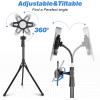 image:imageUBeesize 67in iPad Tripod Stand 360 Rotating Tablet Mount amp Phone Holder Compatible with 99157 Inches Tablets67in