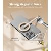 image:imageTONEOF 68 Magnetic Selfie Stick Tripod with Aluminum Strong Magnetic Holder for Magsafe 360 Rotatable Travel Phone Tripod Stand with Metal Ring amp Rechargeable Remote for iPhoneAndroidOrangeBeige Gray