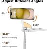 image:imageTONEOF 68 Magnetic Selfie Stick Tripod with Aluminum Strong Magnetic Holder for Magsafe 360 Rotatable Travel Phone Tripod Stand with Metal Ring amp Rechargeable Remote for iPhoneAndroidOrangeBeige Gray