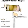 image:imageTONEOF 68 Magnetic Selfie Stick Tripod with Aluminum Strong Magnetic Holder for Magsafe 360 Rotatable Travel Phone Tripod Stand with Metal Ring amp Rechargeable Remote for iPhoneAndroidOrangeWhite