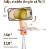 image:imageTONEOF 68 Magnetic Selfie Stick Tripod with Aluminum Strong Magnetic Holder for Magsafe 360 Rotatable Travel Phone Tripod Stand with Metal Ring amp Rechargeable Remote for iPhoneAndroidOrangeOrange