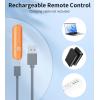 image:imagePhone Selfie Stick Tripod Rechargeable Remote Portable Wireless Remotes Shutter Compatible with Smartphones for CX609 Tripod OrangeOrange