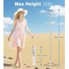 image:imageTONEOF 68 Magnetic Selfie Stick Tripod with Aluminum Strong Magnetic Holder for Magsafe 360 Rotatable Travel Phone Tripod Stand with Metal Ring amp Rechargeable Remote for iPhoneAndroidPinkBeige Gray