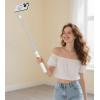 image:imageTONEOF 68 Magnetic Selfie Stick Tripod with Aluminum Strong Magnetic Holder for Magsafe 360 Rotatable Travel Phone Tripod Stand with Metal Ring amp Rechargeable Remote for iPhoneAndroidPinkWhite