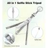image:imageTONEOF 68 Magnetic Selfie Stick Tripod with Aluminum Strong Magnetic Holder for Magsafe 360 Rotatable Travel Phone Tripod Stand with Metal Ring amp Rechargeable Remote for iPhoneAndroidPinkBeige Gray