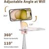 image:imageTONEOF 68 Magnetic Selfie Stick Tripod with Aluminum Strong Magnetic Holder for Magsafe 360 Rotatable Travel Phone Tripod Stand with Metal Ring amp Rechargeable Remote for iPhoneAndroidPinkPink