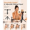 image:imageUBeesize 70 Auto Face Tracking Phone Tripod for iPhone amp Camera with Light  360 Auto Follow Selfie Stick Mode Dual Mini Ring Lights amp Remote for Video Recording Live Streaming and Content Creation71in
