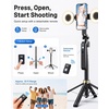 image:imageUBeesize 70 Auto Face Tracking Phone Tripod for iPhone amp Camera with Light  360 Auto Follow Selfie Stick Mode Dual Mini Ring Lights amp Remote for Video Recording Live Streaming and Content Creation70in