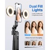 image:imageUBeesize 70 Auto Face Tracking Phone Tripod for iPhone amp Camera with Light  360 Auto Follow Selfie Stick Mode Dual Mini Ring Lights amp Remote for Video Recording Live Streaming and Content Creation70in