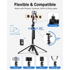 image:imageUBeesize 70 Auto Face Tracking Phone Tripod for iPhone amp Camera with Light  360 Auto Follow Selfie Stick Mode Dual Mini Ring Lights amp Remote for Video Recording Live Streaming and Content Creation70in