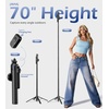image:imageUBeesize 70 Magnetic Selfie Stick Tripod for iPhone MagSafe Tripod with 2in1 Phone Clamp amp 14 Screw Mount Phone Tripod Stand with Remote 4Leg Stable Selfie Stick for Camera amp GoPro70in