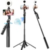 image:imageUBeesize 69 Auto Tracking Phone Tripod with Remote Gesture Control Detachable Ring Light Aluminum Tripod Stand 360 Adjustable Head for iPhone Android Camera Video Recording amp Live Streaming69