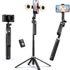 image:imageUBeesize 70 Auto Face Tracking Phone Tripod for iPhone amp Camera with Light  360 Auto Follow Selfie Stick Mode Dual Mini Ring Lights amp Remote for Video Recording Live Streaming and Content Creation70in