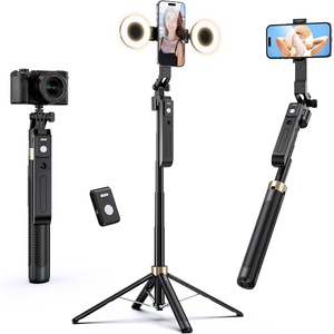 image:imageUBeesize 70 Auto Face Tracking Phone Tripod for iPhone amp Camera with Light  360 Auto Follow Selfie Stick Mode Dual Mini Ring Lights amp Remote for Video Recording Live Streaming and Content Creation70in
