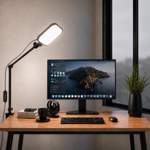 image:imageUBeesize Streaming Light 8 Light for Desk with CClamp and MultiAngle Adjustable Arm Streaming Light for Home Office Zoom Meetings Video Conferencing Gaming Recording and Live Streaming